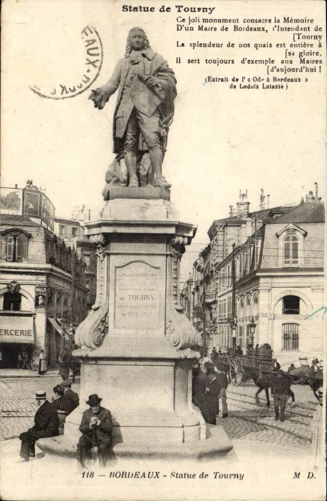 Bordeaux — Estátua de Tourny — M.D. n°118 - Frente