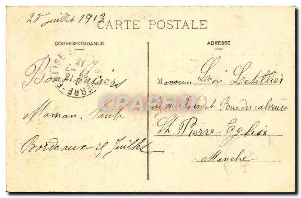 Bordeaux - Grosse Cloche — Velho Palácio Municipal — editor M.D. n°21 - Verso
