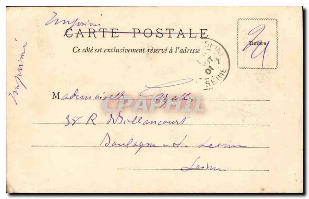 Bordeaux — Estátua de Michel Montaigne — W. F. Depositado - Verso