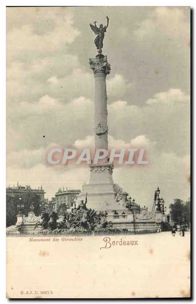 Monument dos Girondins — Bordeaux — R. & J. D. 19471 h - Frente