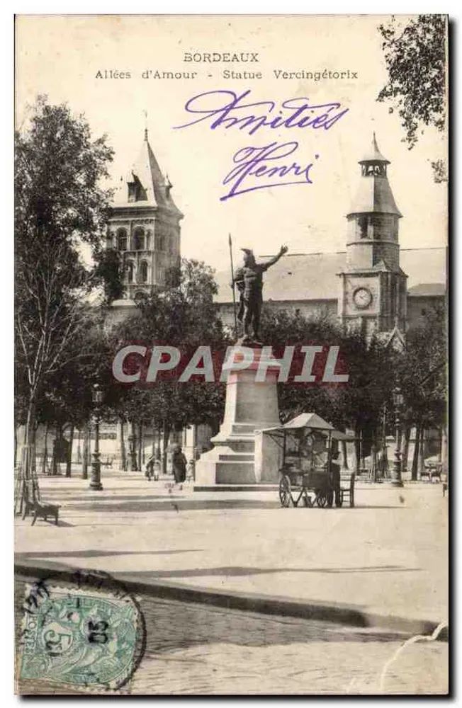 Bordeaux - Allées d'Armour - Estátua de Vercingétorix - Frente