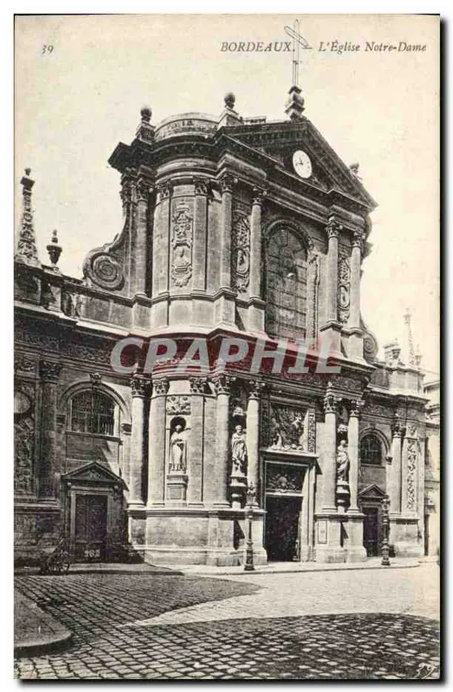 Bordeaux — A Igreja Nossa Senhora — editor não identificado, n° 39 - Frente