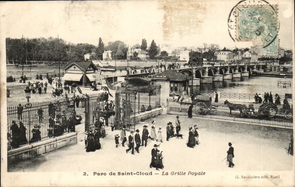 Parque de Saint-Cloud — A Grade Real — G. Baudinière edit. Rueil - Frente