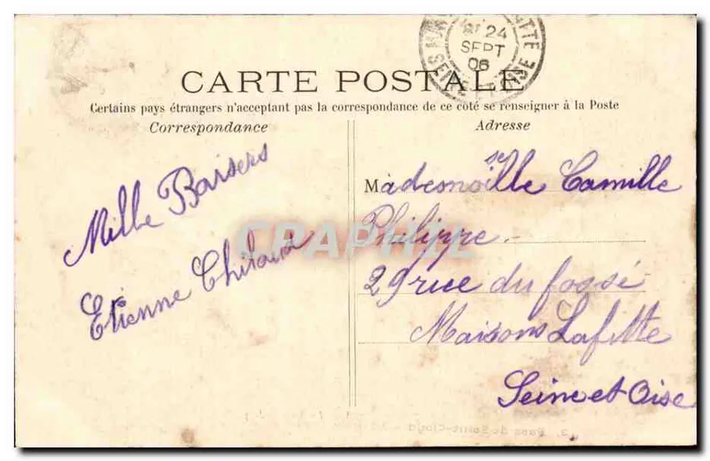 Parque de Saint-Cloud — A Grade Real — G. Baudinière edit. Rueil - Verso
