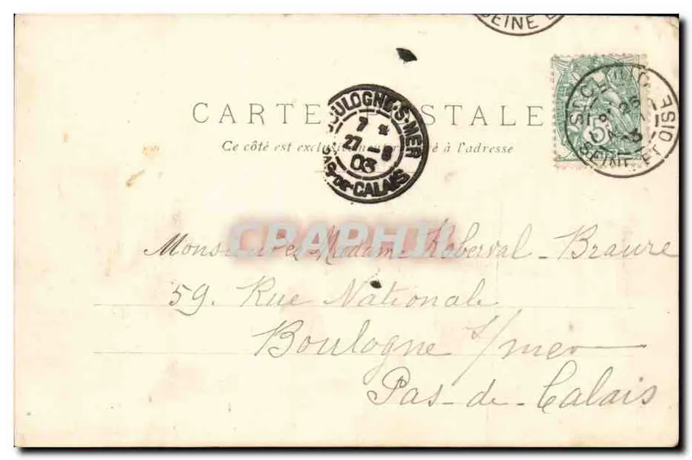 Saint-Cloud — O Parque — Laurey, n°225 - Verso