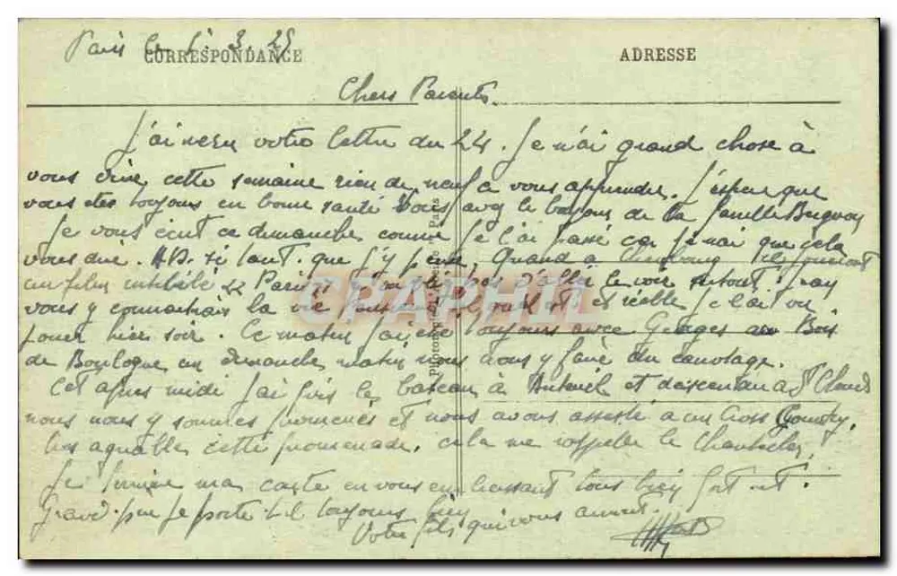 Saint-Cloud - Park - Pałac Niebieski — wydawca anonimowy, n° 16 - Rewers