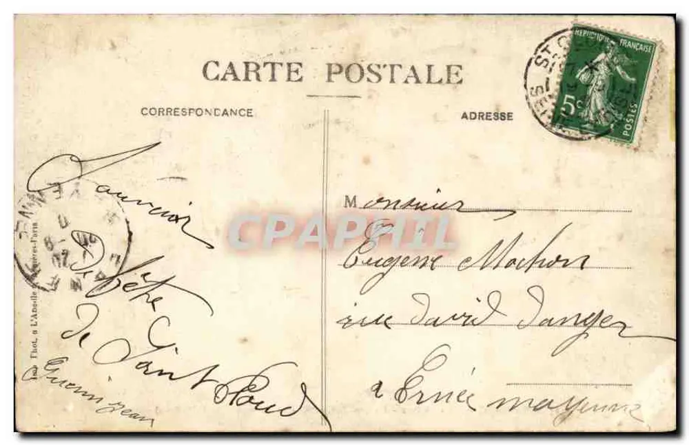Saint-Cloud - Der Park - Die Grande Cascade - Oberer Teil (rechte Seite) - Die Grandes Eaux — Verlag ANONIMES, Nr. 65 - Rückseite