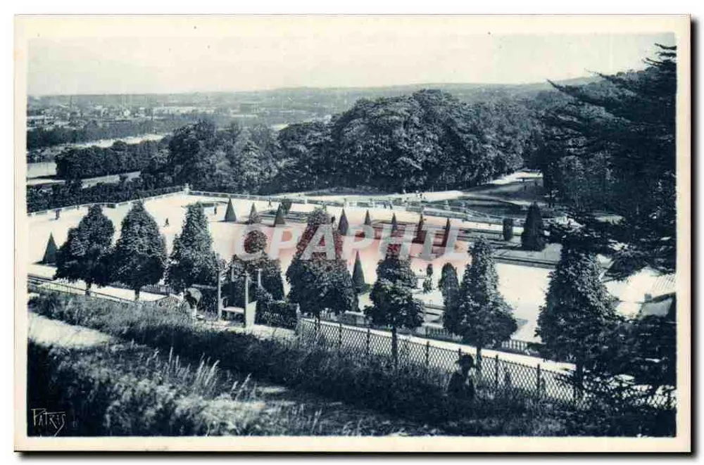 Park von Saint-Cloud — Die Parterres von der Terrasse des Trocadéro gesehen — Éditions d'Art 'Lutèce' Paris - Vorderseite