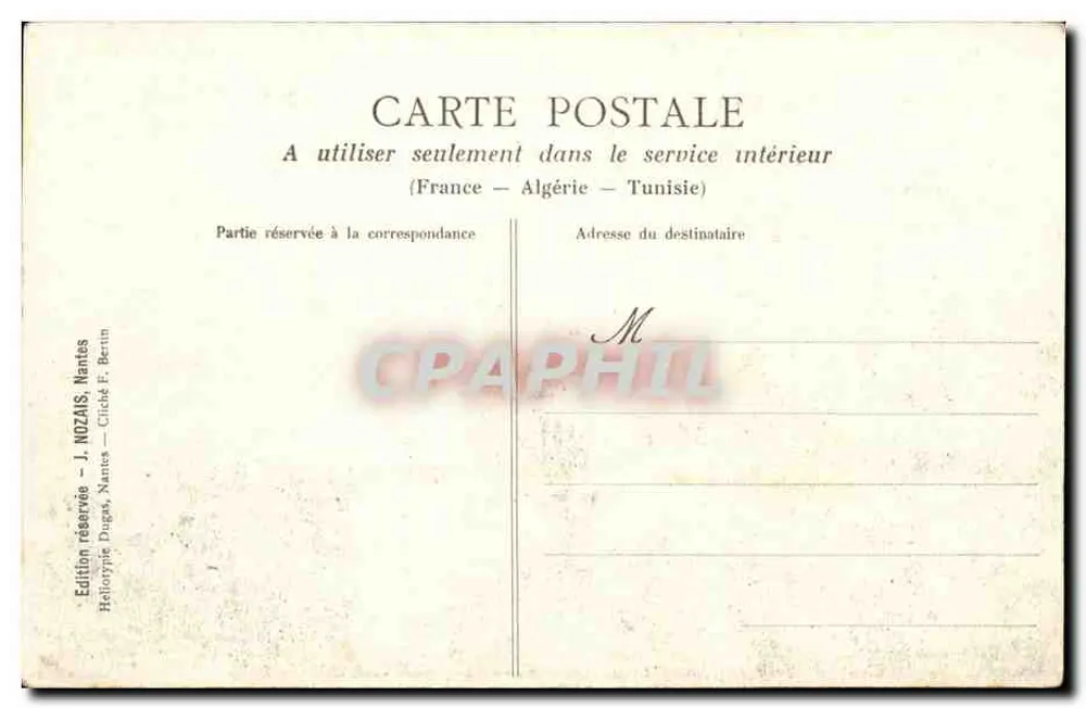 Ausstellung von Nantes 1904 — Die Gärten und das Zentrale Palais — J. NOZAS, Nantes - Rückseite