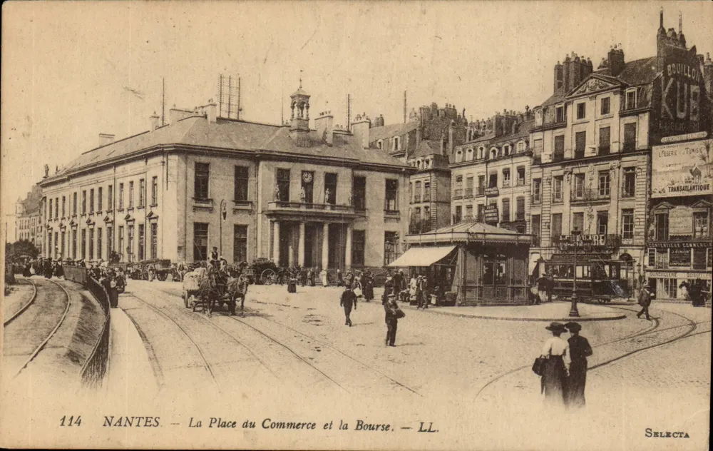 NANTES — A Praça do Comércio e a Bolsa — LL. — SELECTA - Frente