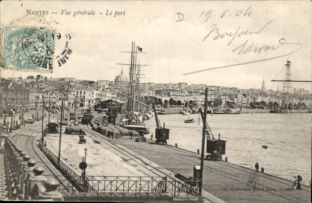 NANTES — Vista geral — O porto — Coleção Derro frères, Nantes - Frente