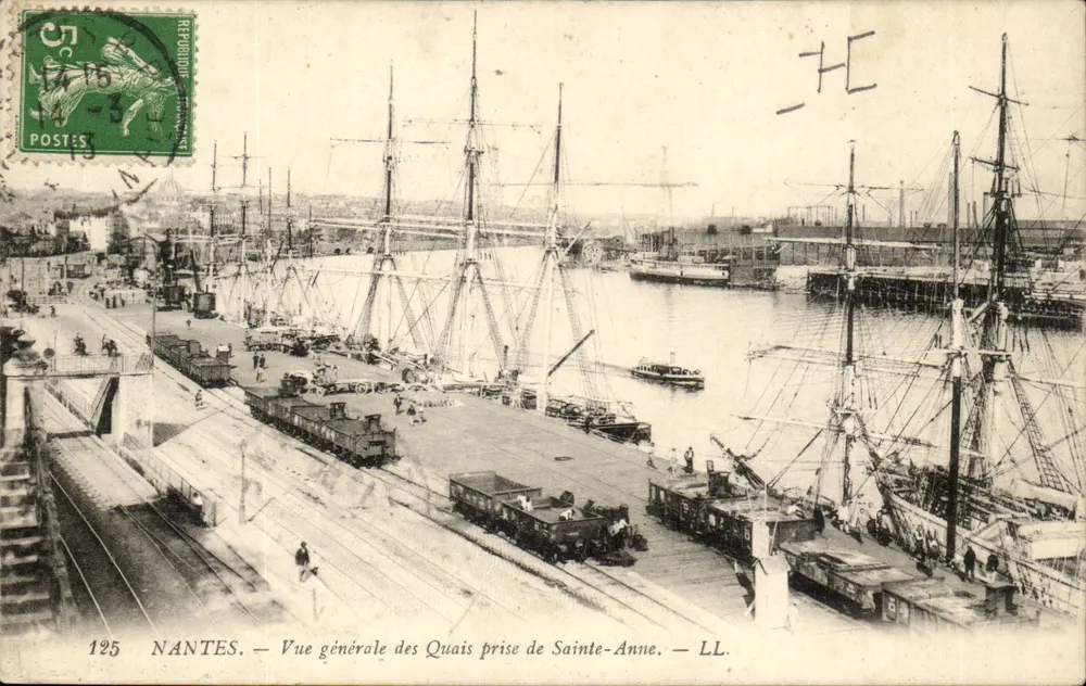 NANTES — Allgemeiner Blick auf die Kais von Sainte-Anne — LL. — Nr. 125 - Vorderseite