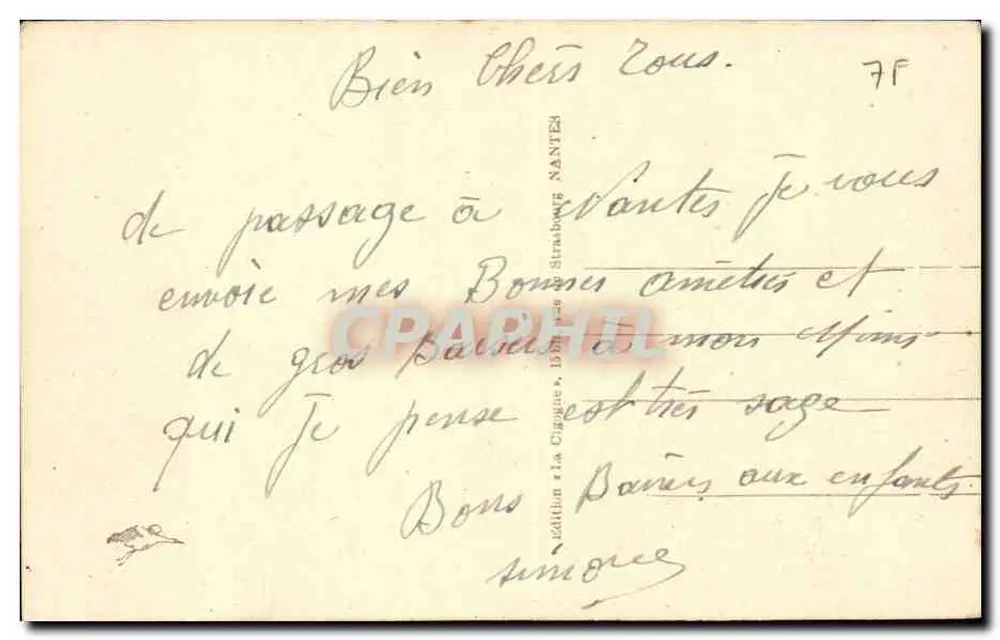 Nantes — A Praça Real — editor A Coruja, n°150 - Verso
