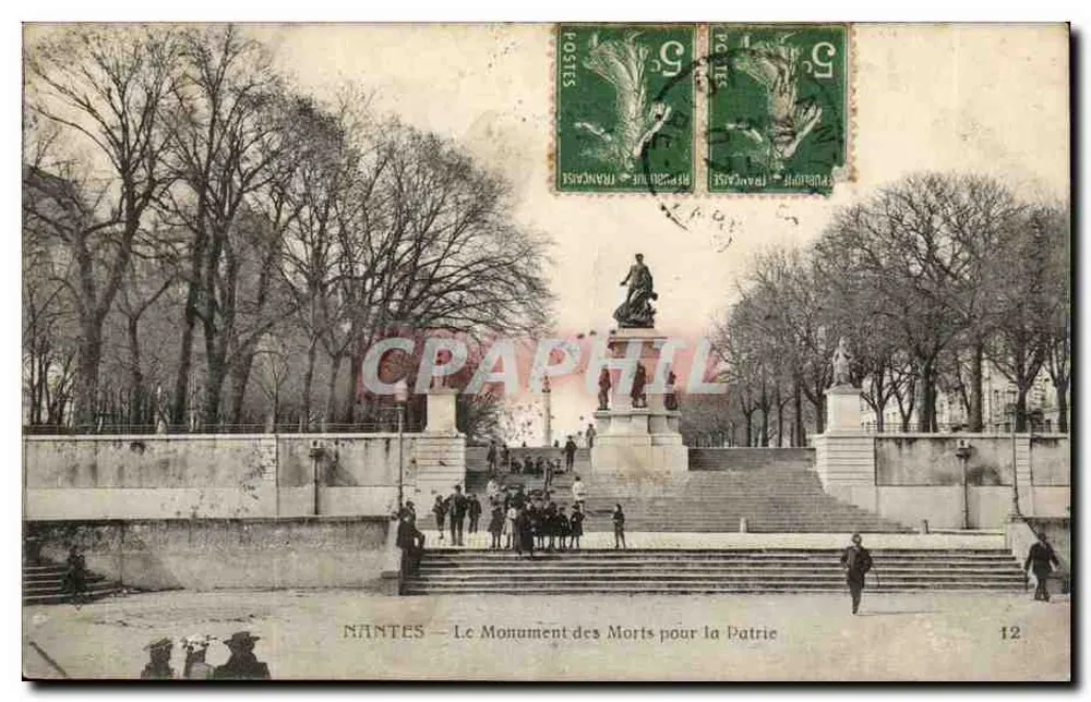 NANTES — Denkmal für die Toten für das Vaterland — unbekannter Verlag, Nr. 12 - Vorderseite