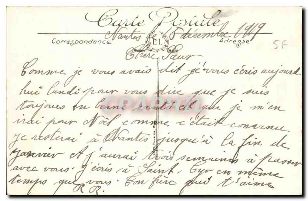 Nantes — Bairro Richenond (3e Dragons) — LL. n°193 - Verso