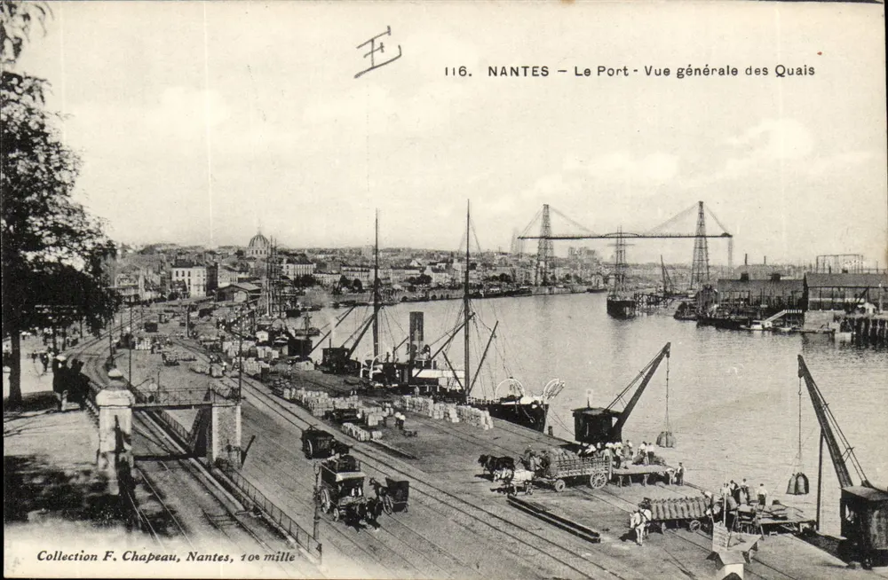 NANTES — Der Hafen — Allgemeiner Blick auf die Kais — Sammlung F. Chapeau, Nantes, 108 tausend - Vorderseite