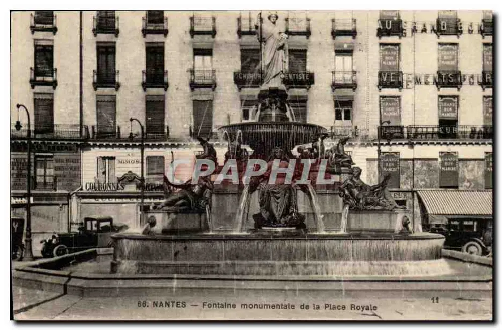 NANTES — Monumentale Fontäne der Place Royale — R. Chapeau, Verlag Nantes - Vorderseite