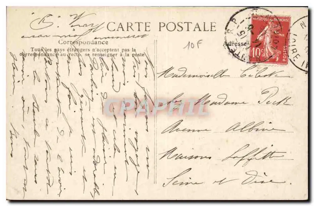 NANTES — Escalier des Cent Marches und Statue der Heiligen Anna — Verleger E. D. (Nr. 84) - Rückseite