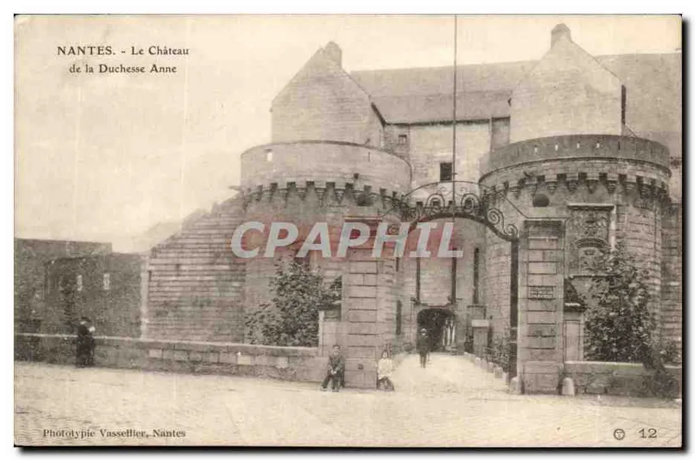 NANTES - Schloss der Herzogin Anne — Phototypie Vassellier, Nantes - Vorderseite