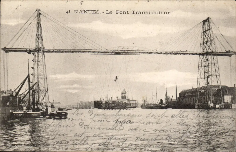 NANTES - O Ponte Transbordeur — Fototipia Vassalier Nantes, n°43 - Frente