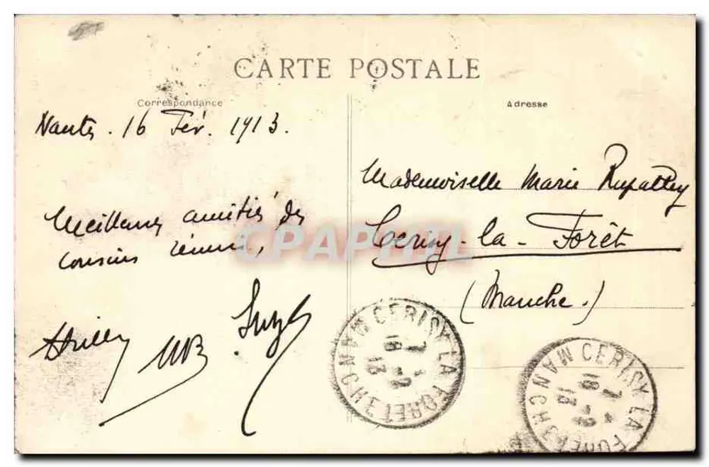 NANTES — Botanischer Garten — Die Hirsche — Sammlung F. Chapeau, Nantes, 2. Jahrtausend - Rückseite