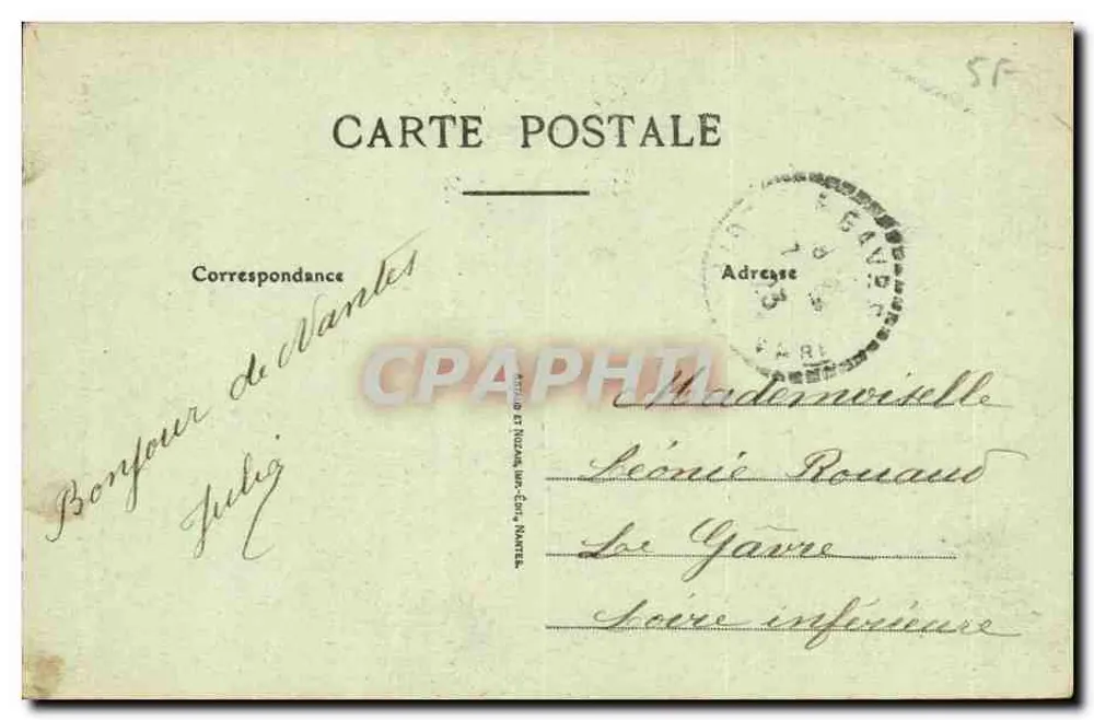 NANTES — Estatua de Guépin y vista del Boulevard Delorme — n° 650 - Reverso