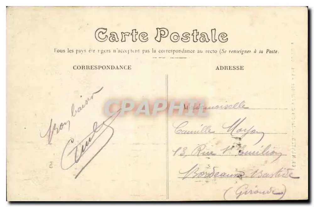 NANTES — Jardin des Plantes — Les Mouflons — Éditeur F. Chapeau, n°69 - Rückseite