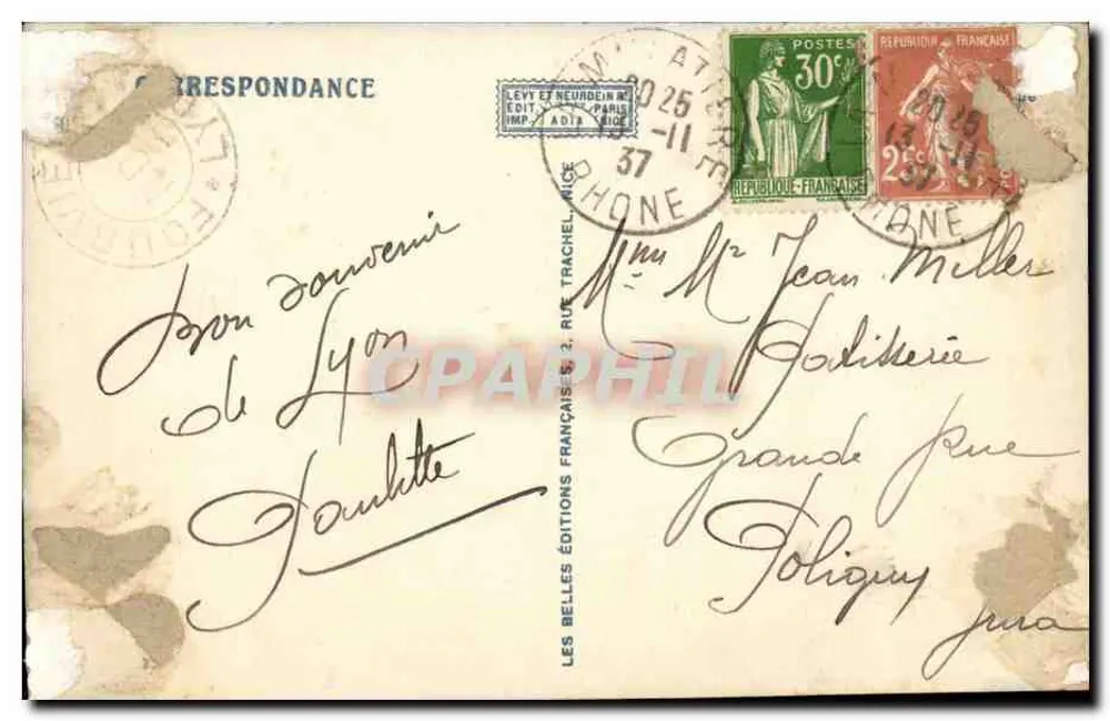 LYON — Nossa Senhora de Fourvière — A Fachada — Adia — n°181 - Verso