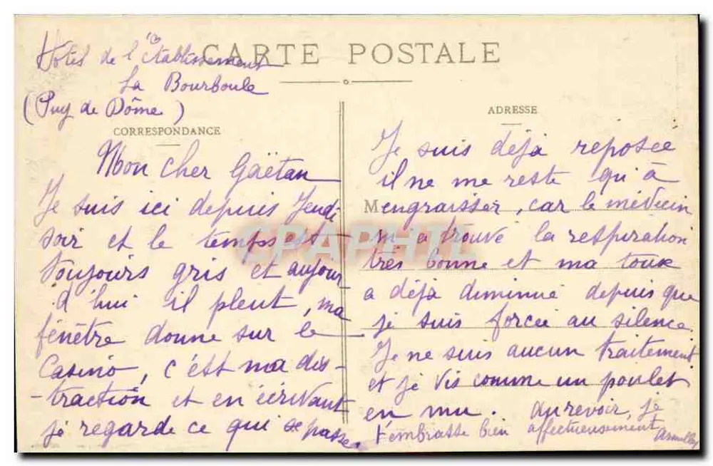 L'Auvergne - Cachoeira da Vernière — 70. — Editor: L'Auvergne - Verso
