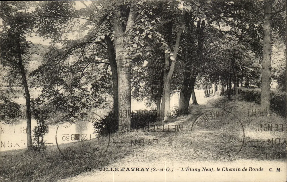 STADT AVRAY (S.-et-O) — Der neue See, der Rundweg — C. M. - Vorderseite