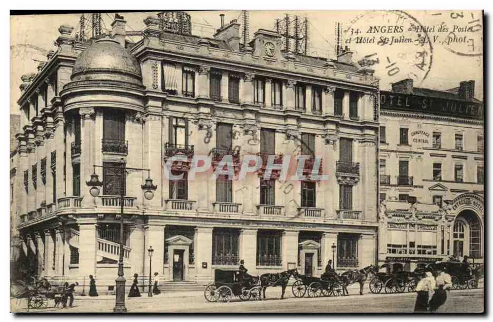 Angers — Postamtshotel und Hotel St Julien — A. V., phot. - Vorderseite