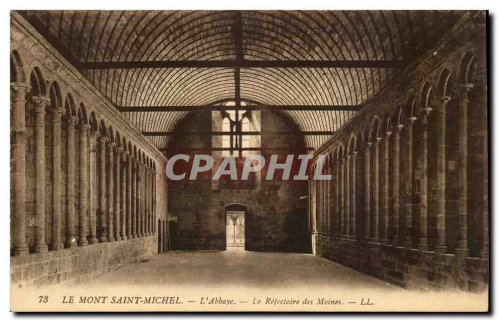 Mont Saint-Michel — Die Abtei — Das Refektorium der Mönche — LL. — n°78 - Vorderseite