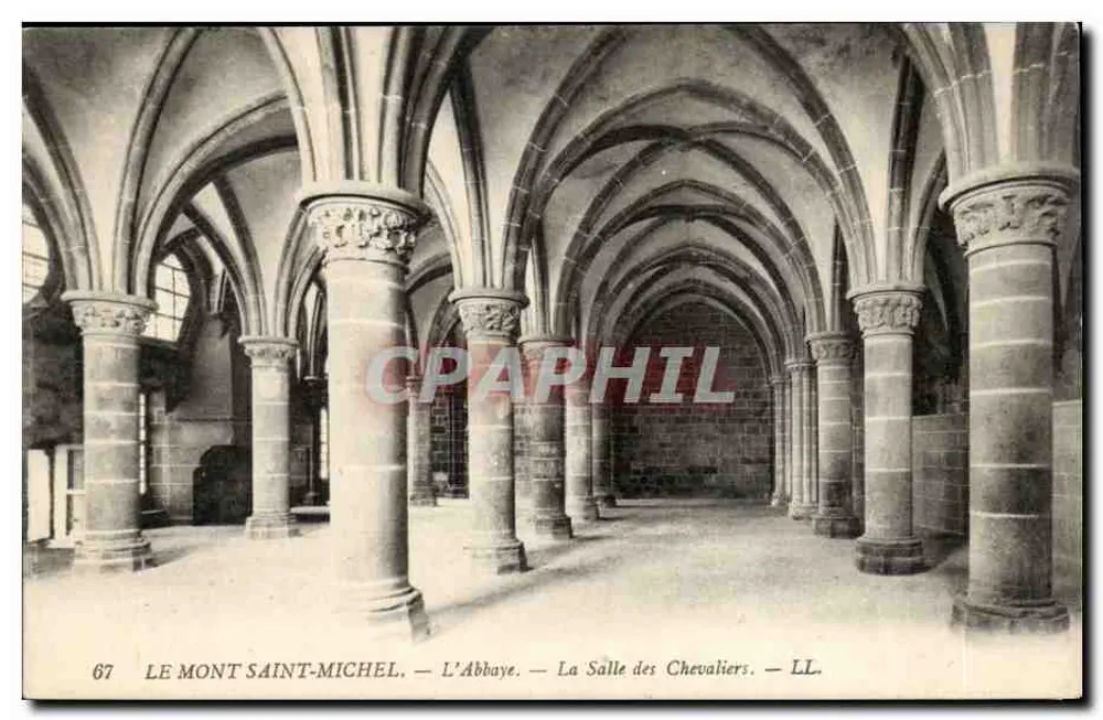 Mont Saint-Michel — Die Abtei — Die Saal der Ritter — LL. — N° 67 - Vorderseite