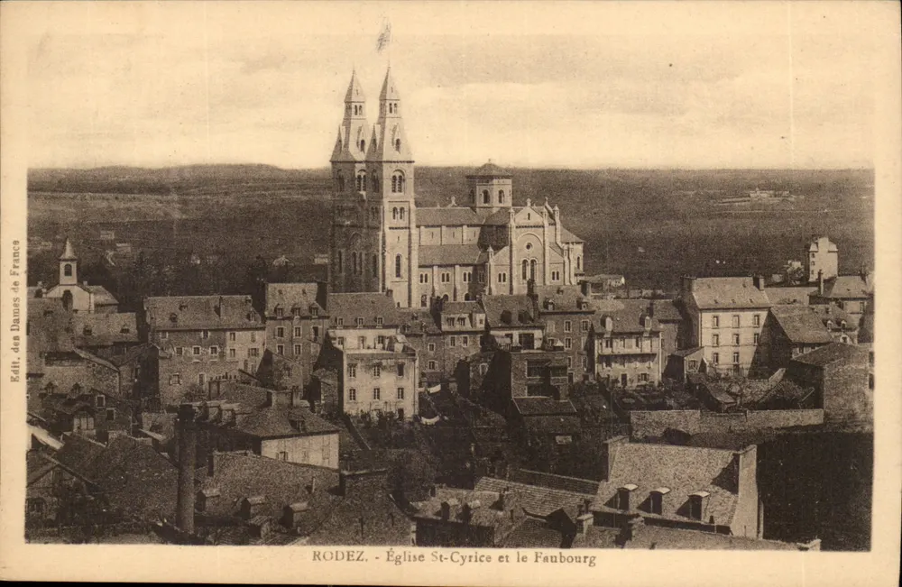 Rodez — Kirche St-Cyrice und der Faubourg — Édit. des Damas de France - Vorderseite