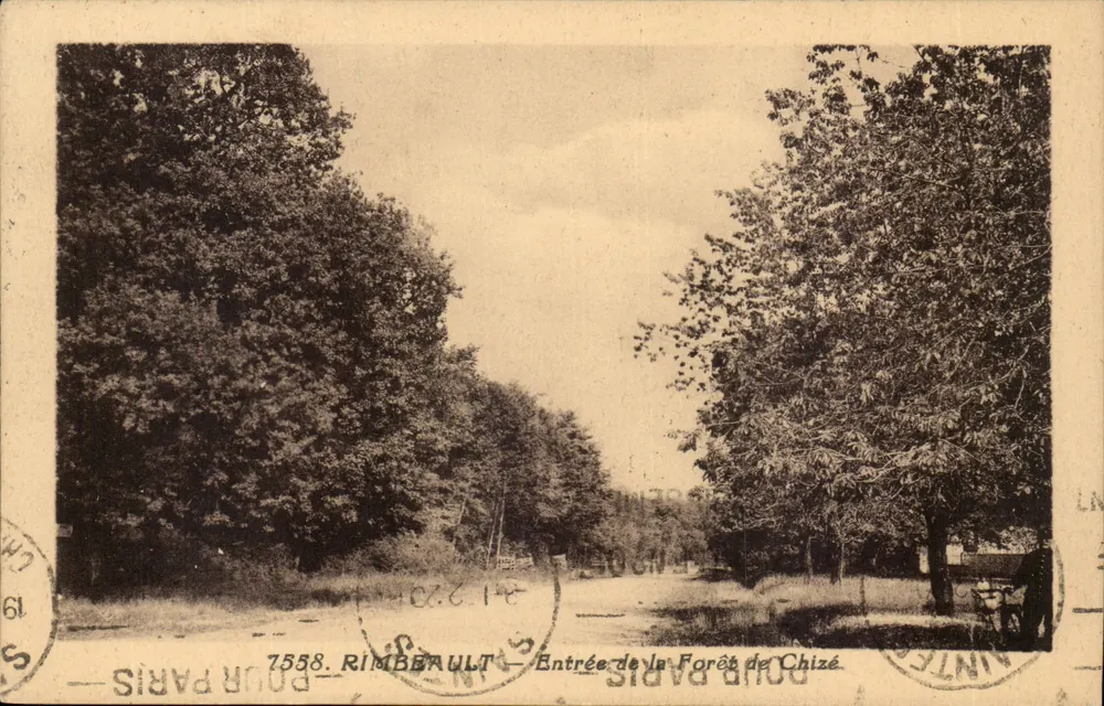 Entrada da Floresta de Chizé — Rimbaud — n° 7558 - Frente