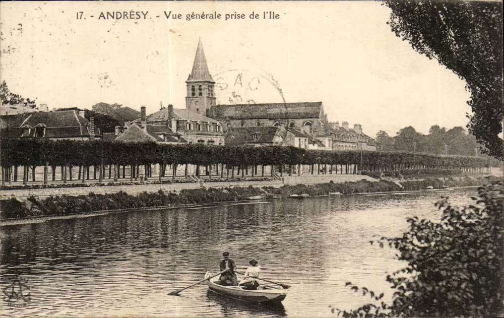 Andrésy — Algemene uitzicht genomen vanaf de Eiland — Anoniem uitgever, n° 17 - Voorkant