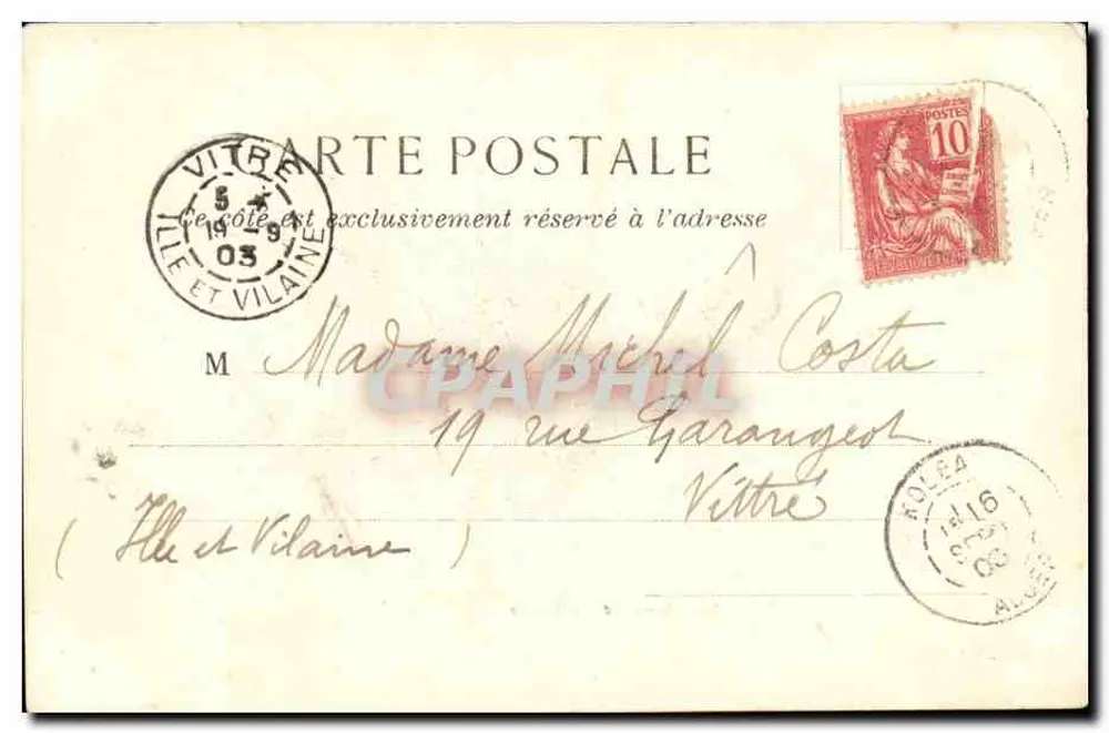 Coléa - Rue du Camp — J. Geiser - Algér - Verso