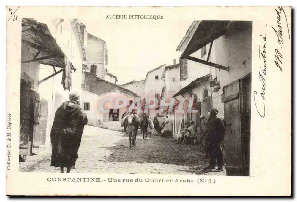 Constantina — Uma rua do Bairro Árabe (N° 1.) — Algérie Pittoresque - Frente