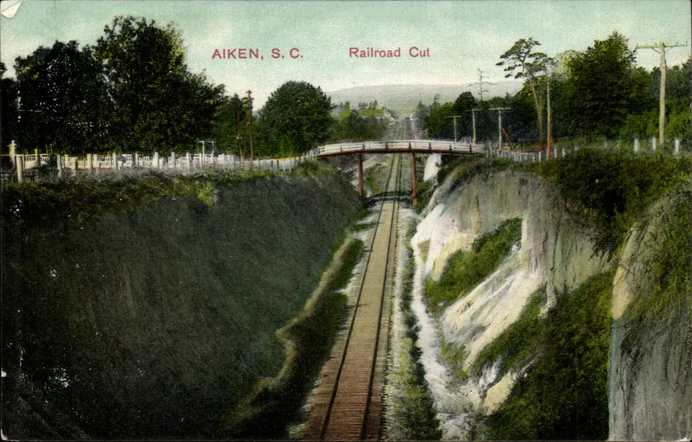Aiken, S.C. — Taglio ferroviario — editore Fotografic Series - Recto