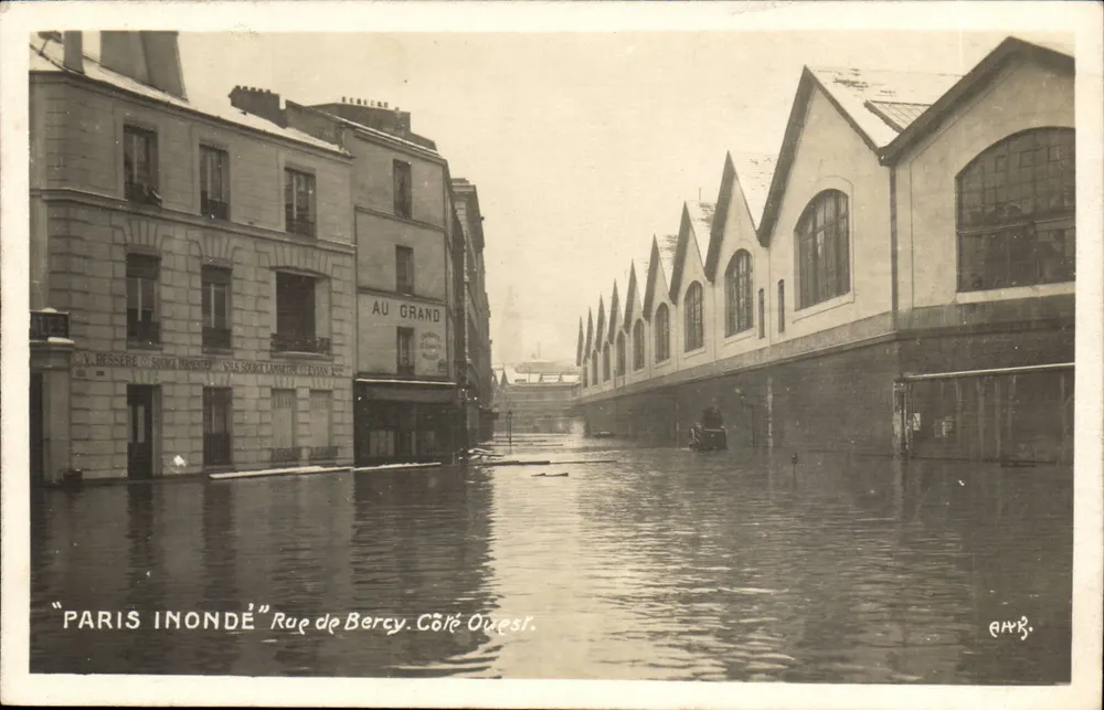 Parigi allagato — Rue de Bercy, lato Ovest — ARR.B. - Recto