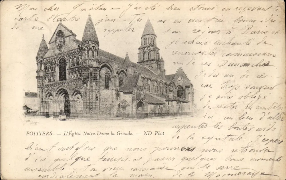 Poitiers — Ansicht der Kirche Notre-Dame la Grande — ND Phot - Vorderseite