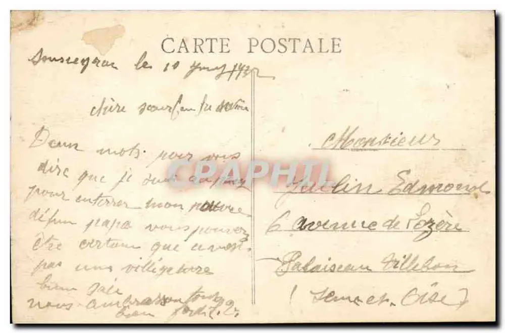 Sousceyrac — Vista geral — Le Lot Illustré, edições La Cigogne, Aurillac - Verso