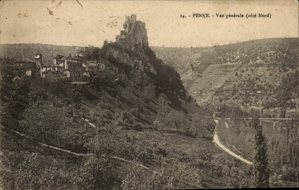 Penne - Vista geral (lado Norte) — cartão postal n°14 - Frente