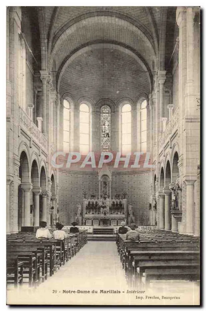 Notre-Dame do Marillais — Interior — Imp. Freulon, Beaupréau - Frente