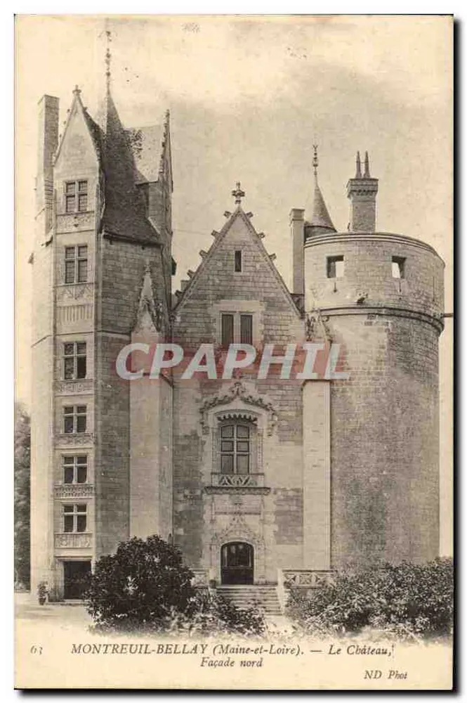 Montreuil-Bellay (Maine-et-Loire) — Das Schloss, Nordfassade — ND Phot - Vorderseite