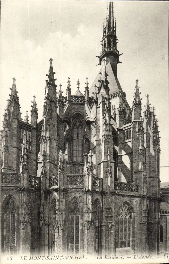 O Mont-Saint-Michel — A Basílica — A Abside — Editor LL, n° 53 - Frente