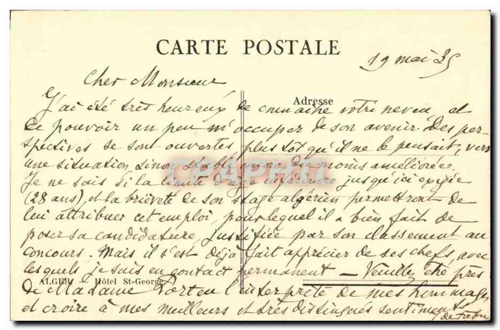 Jardim tropical — Hotel St-George — A.L. GIMY - Verso