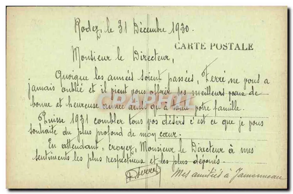 Rodez — Praça das Armas — O Monumento aos Mortos - Verso