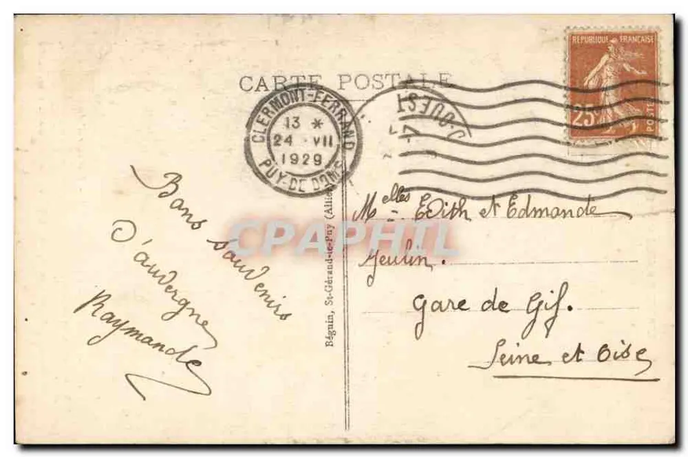 Fonte de Amboise — Clermont-Ferrand — n° 4076 - Verso