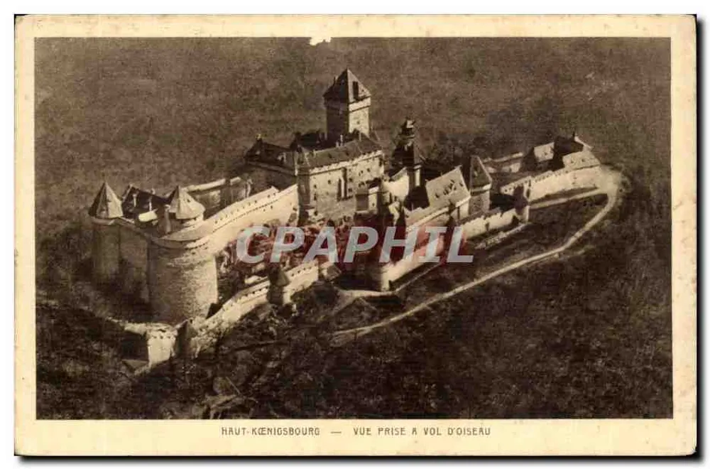 Haut-Kœnigsbourg — Vogelperspektive - Vorderseite